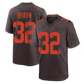 C.Browns #32 Jim Brown Player Brown Alternate Home Game BALCE Stitched Jerseys