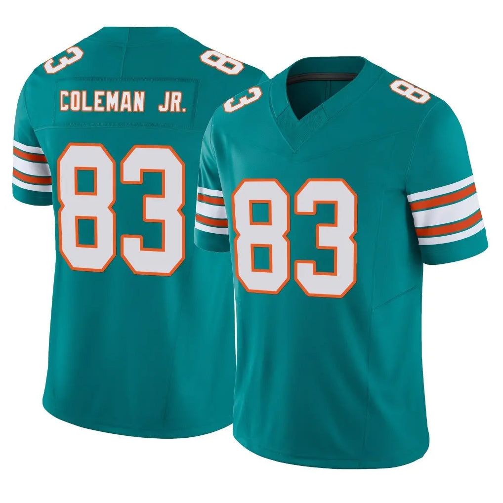 M.Dolphins #83 Kevin Coleman Jr. Player Aqua Limited Alternate Vapor F.U.S.E. Home Game BALCE Stitched Jerseys
