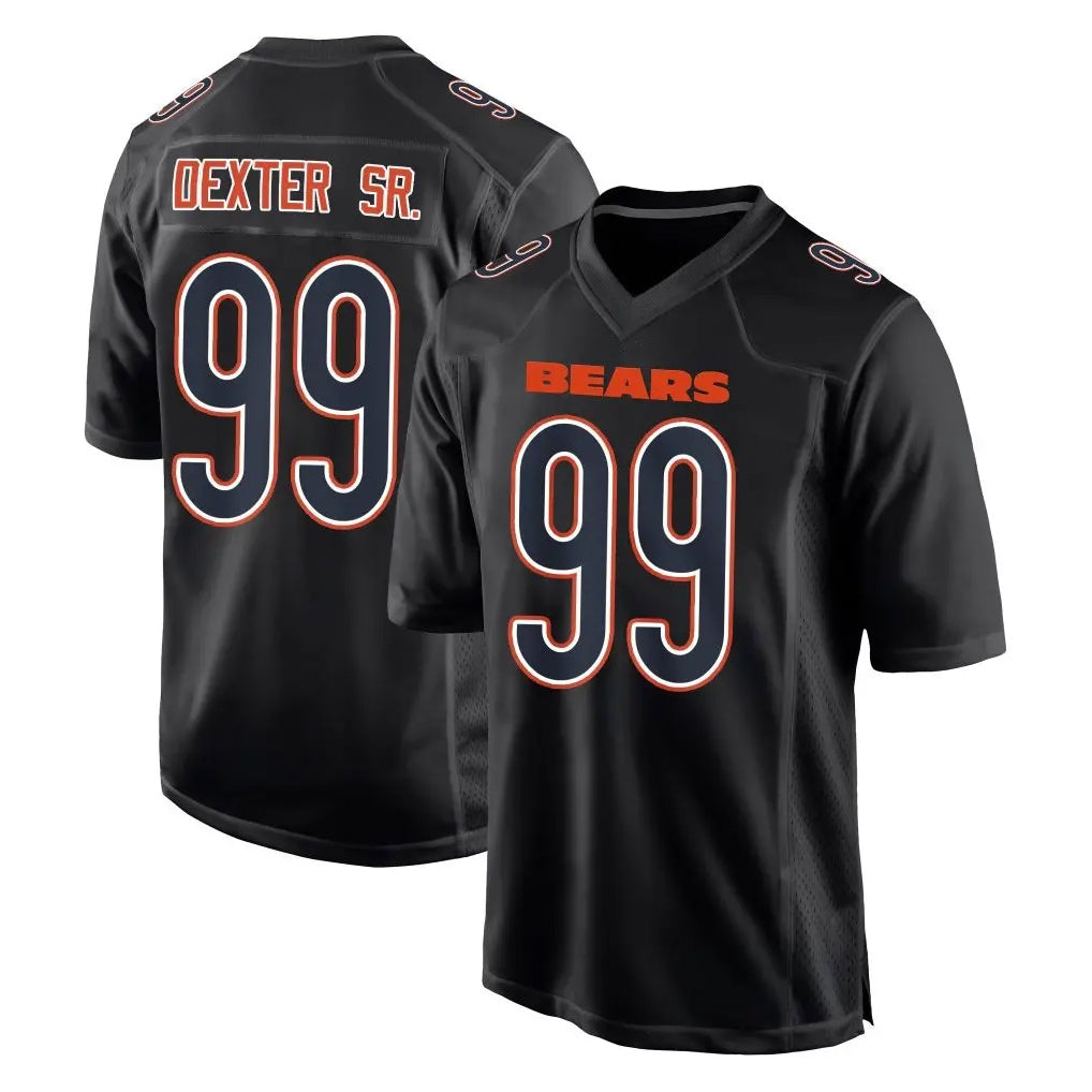 C.Bears #99 Gervon Dexter Sr. Player Carbon Black Fashion Game BALCE Stitched Jerseys