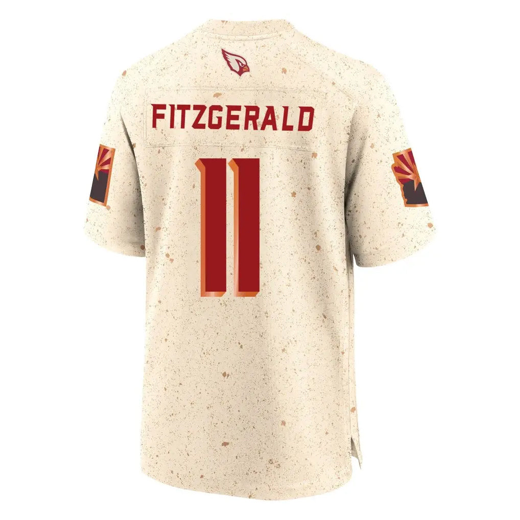 A.Cardinals #11 Larry Fitzgerald Player Cream Rivalries Collection Game BALCE Stitched Jerseys