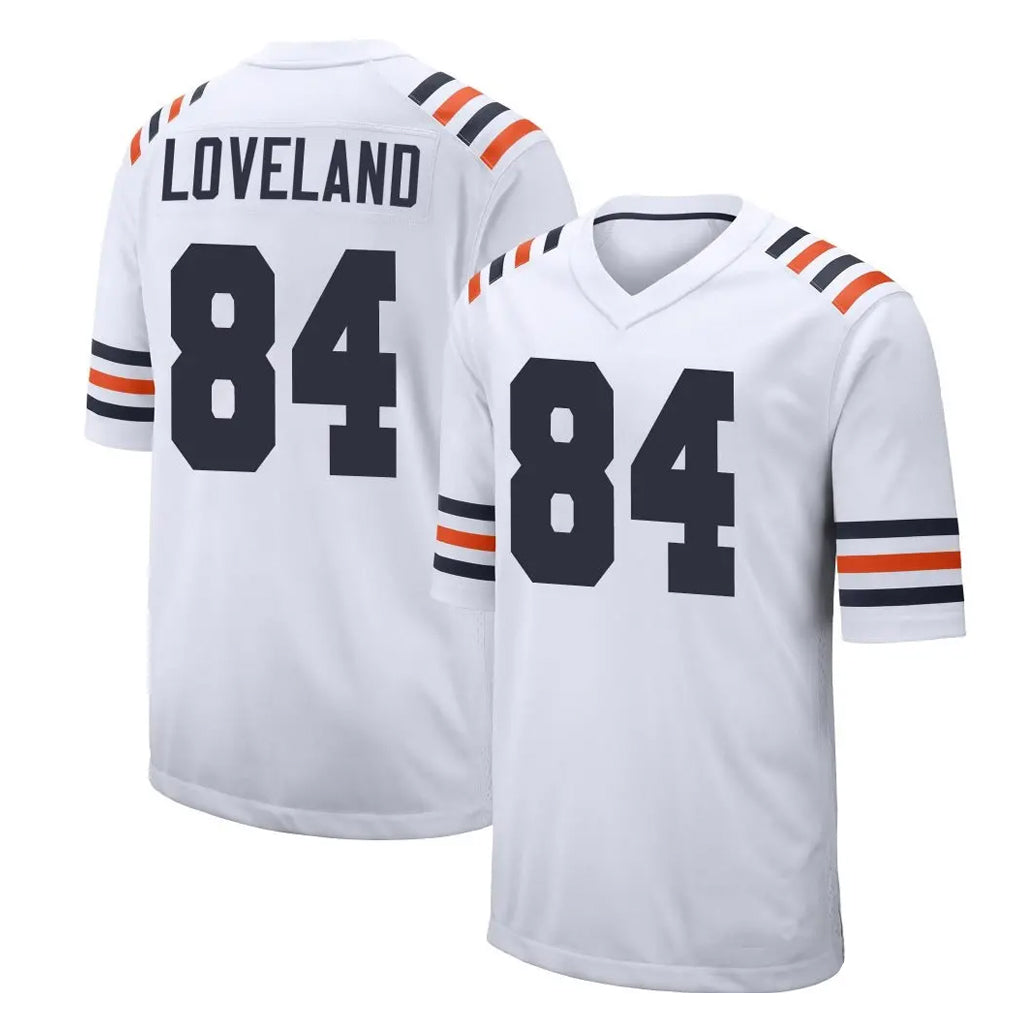 C.Bears #84 Colston Loveland Player White Classic Home Game BALCE Stitched Jerseys