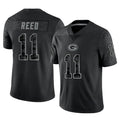 GB.Packers #11 Jayden Reed Player Black Reflective Limited Home Game BALCE Stitched Jerseys