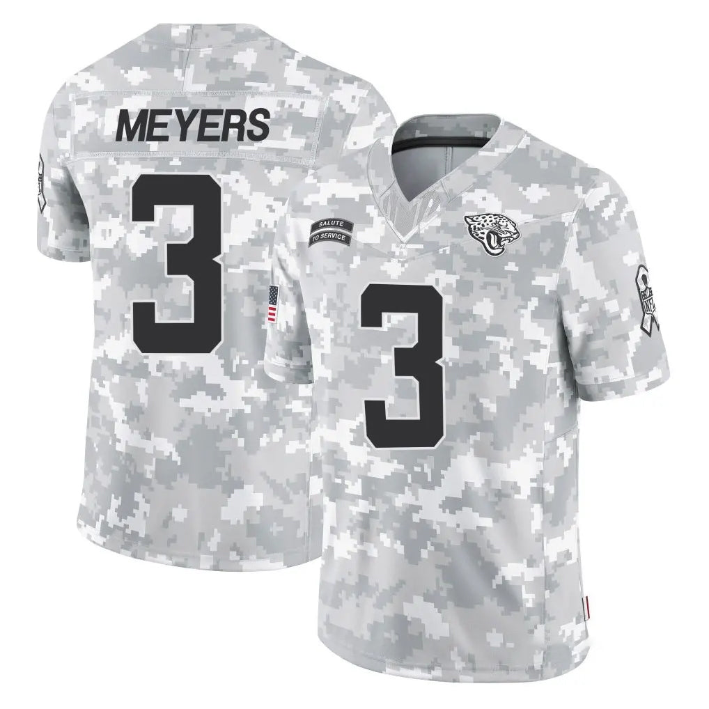 J.Jaguars #3 Jakobi Meyers Player Arctic Camo Salute To Service Limited Game BALCE Stitched Jerseys