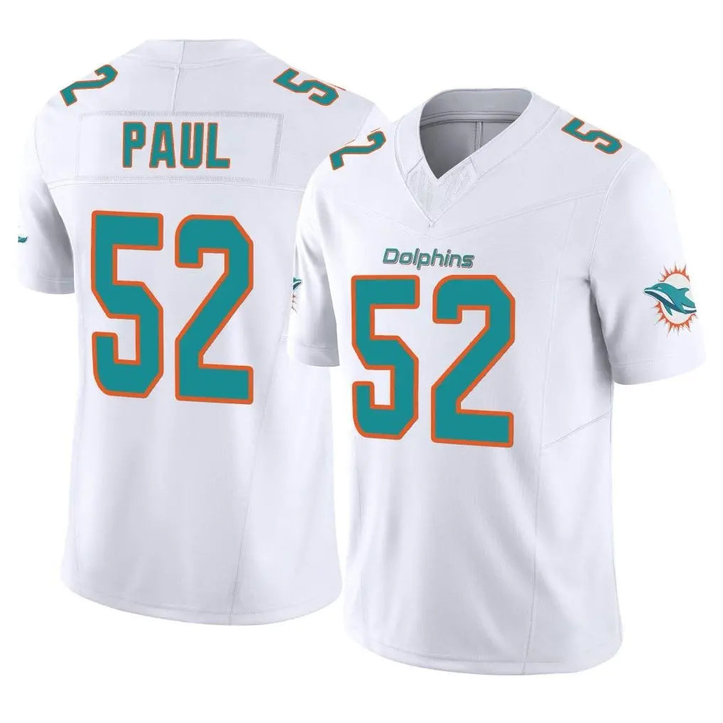 M.Dolphins #52 Patrick Paul Player White Limited Vapor F.U.S.E. Home Game BALCE Stitched Jerseys