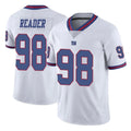 NY.Giants #98 DJ Reader Player White Color Rush Home Game BALCE Stitched Jerseys