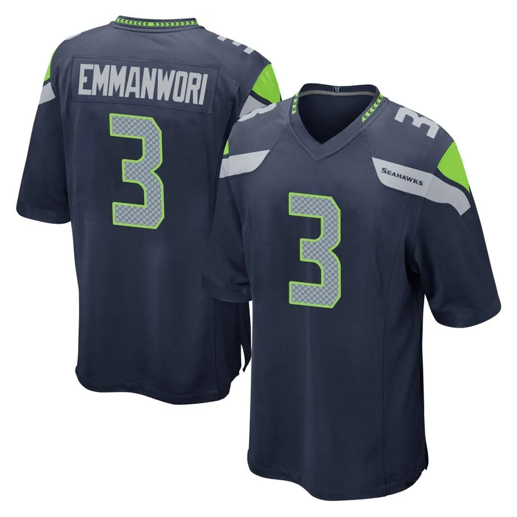 S.Seahawks #3 Nick Emmanwori Player Navy Home Game BALCE Stitched Jerseys