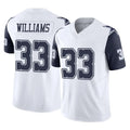 D.Cowboys #33 Javonte Williams Player White-Navy Limited Vapor F.U.S.E. Home Game BALCE Stitched Jerseys