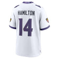 B.Ravens #14 Kyle Hamilton Player White Home Game BALCE Stitched Jerseys