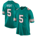M.Dolphins #5 Jaylen Wright Player Aqua Alternate Home Game BALCE Stitched Jerseys