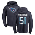 T.Titans #51 Austin Schlottmann Player Navy Logo Pullover Hoodies Home Game BALCE Stitched Jerseys