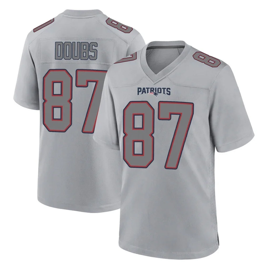 NE.Patriots #87 Romeo Doubs Player Gray Fashion Limited Home Game BALCE Stitched Jerseys