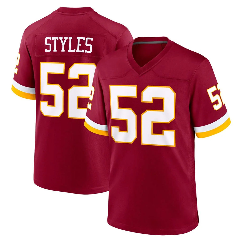 W.Commanders #52 Sonny Styles Player Burgundy Game Home BALCE Stitched Jerseys