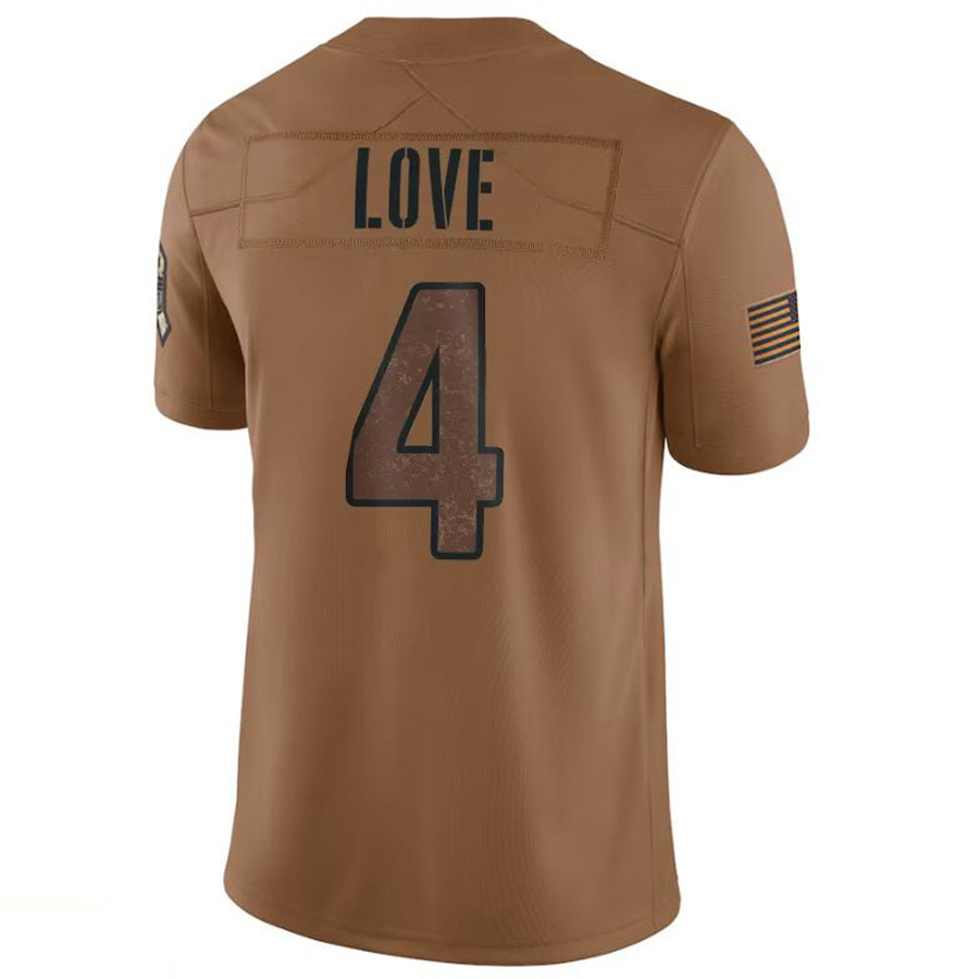 A.Cardinals #4 Jeremiyah Love Player Brown Limited Salute To Service Game BALCE Stitched Jerseys