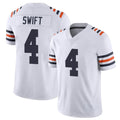 C.Bears #4 D'Andre Swift Player White Classic Vapor Limited Home Game BALCE Stitched Jerseys