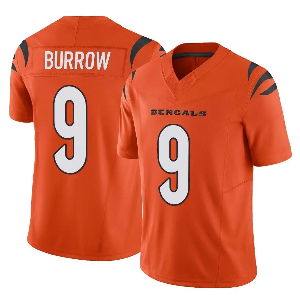 C.Bengals #9 Joe Burrow Player Orange Vapor F.U.S.E. Limited Home Game BALCE Stitched Jerseys