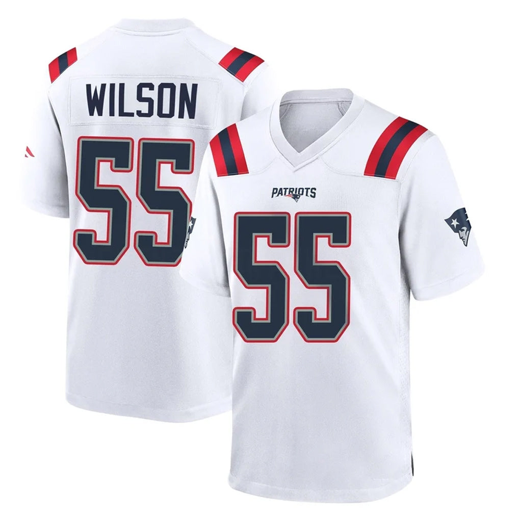 NE.Patriots #55 Jared Wilson Player White Home Game BALCE Stitched Jerseys
