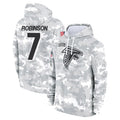 A.Falcons #7 Bijan Robinson Player Camo Arctic Salute to Service Hoodies Limited BALCE Stitched Jerseys