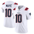 NE.Patriots #10 Drake Maye Player White Vapor Untouchable Home Game BALCE Stitched Jerseys