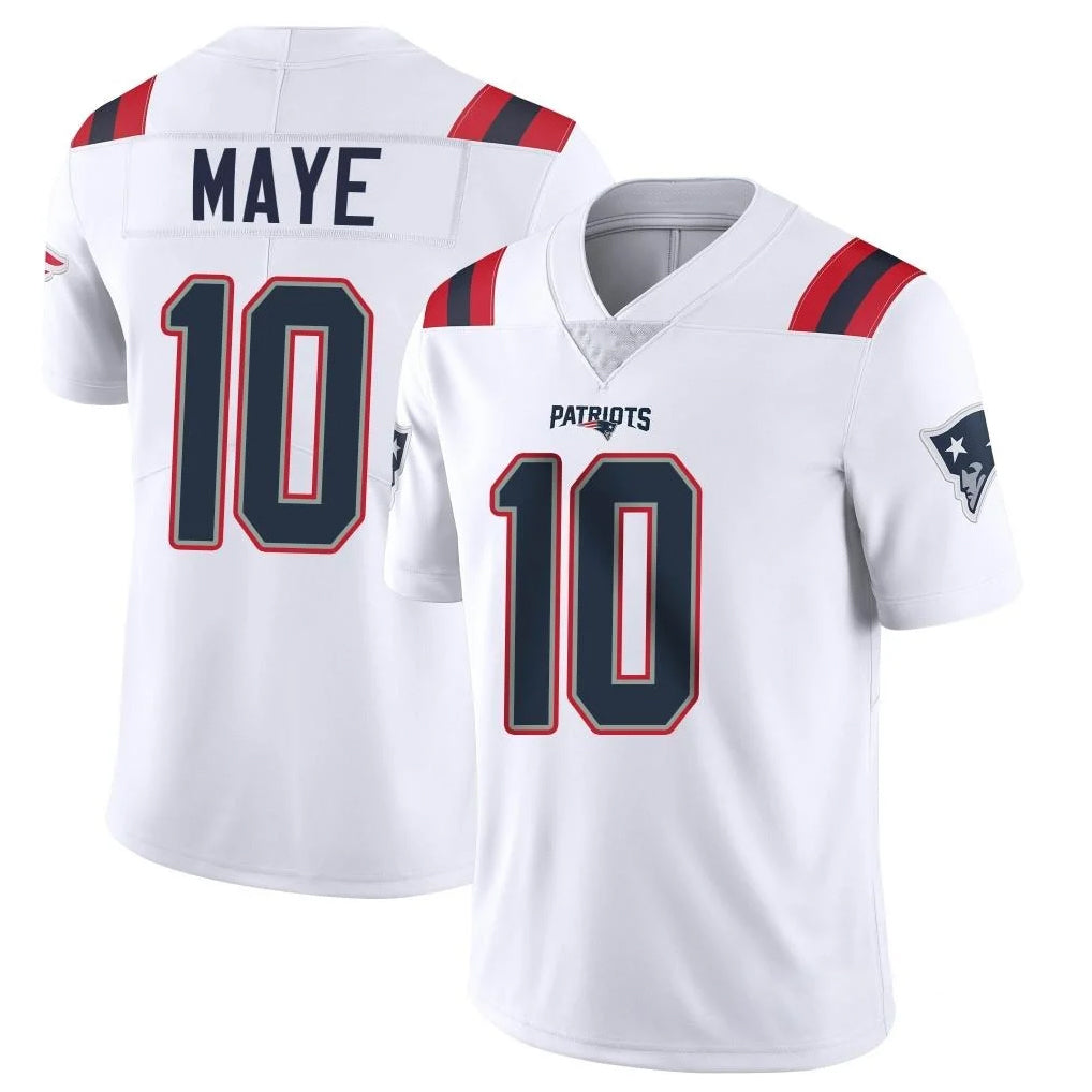 NE.Patriots #10 Drake Maye Player White Vapor Untouchable Home Game BALCE Stitched Jerseys