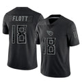 T.Titans #18 Cor'Dale Flott Player Black Limited Reflective Home Game BALCE Stitched Jerseys