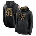C.Bears #98 Montez Sweat Player Black Salute to Service Pullover Hoodies Limited BALCE Stitched Jerseys