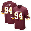 W.Commanders #94 Daron Payne Player Burgundy Team Color Home Game BALCE Stitched Jerseys