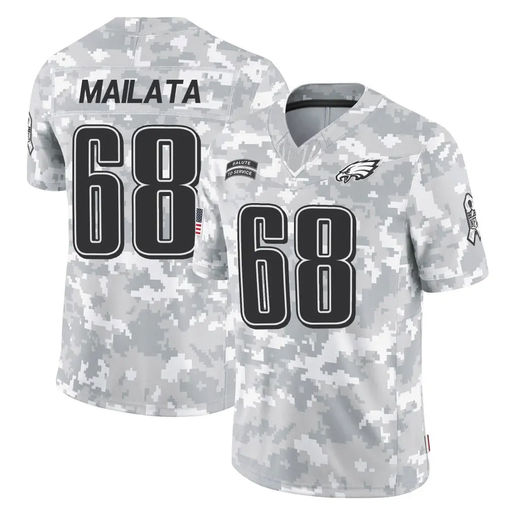 P.Eagles #68 Jordan Mailata Player Arctic Camo Salute to Service Limited Game BALCE Stitched Jerseys