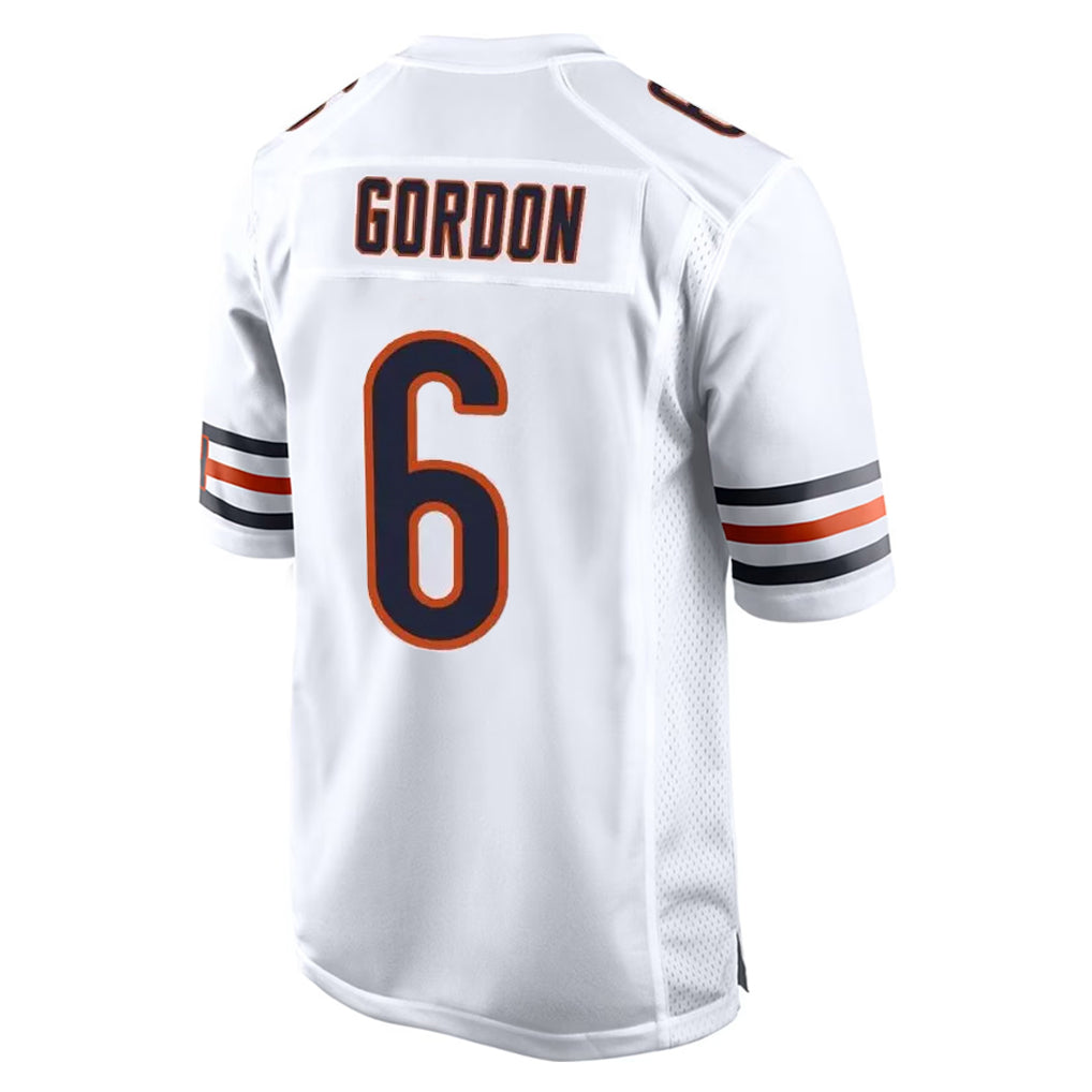 C.Bears #6 Kyler Gordon Player White Home Game BALCE Stitched Jerseys