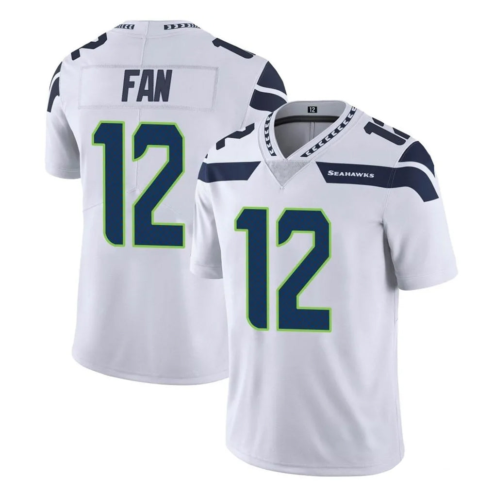 S.Seahawks #12 12th Fan Player White Limited Vapor Untouchable Home Game BALCE Stitched Jerseys
