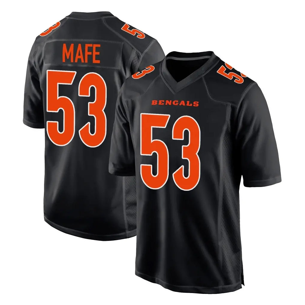 C.Bengals #53 Boye Mafe Player Black Fashion Game BALCE Stitched Jerseys