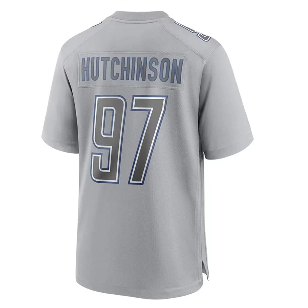 D.Lions #97 Aidan Hutchinson Player Gray Atmosphere Fashion Home Game BALCE Stitched Jerseys