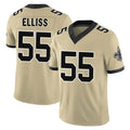 NO.Saints #55 Kaden Elliss Player Gold Limited Vapor F.U.S.E. Home Game BALCE Stitched Jerseys