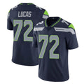 S.Seahawks #72 Abraham Lucas Player Navy Limited Vapor Untouchable Home Game BALCE Stitched Jerseys