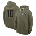 M.Dolphins #10 Jacob Rodriguez Player Olive Salute to Service Pullover Hoodies Limited BALCE Stitched Jerseys