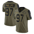 NY.Jets #97 Harrison Phillips Player Olive Salute To Service Limited Game BALCE Stitched Jerseys