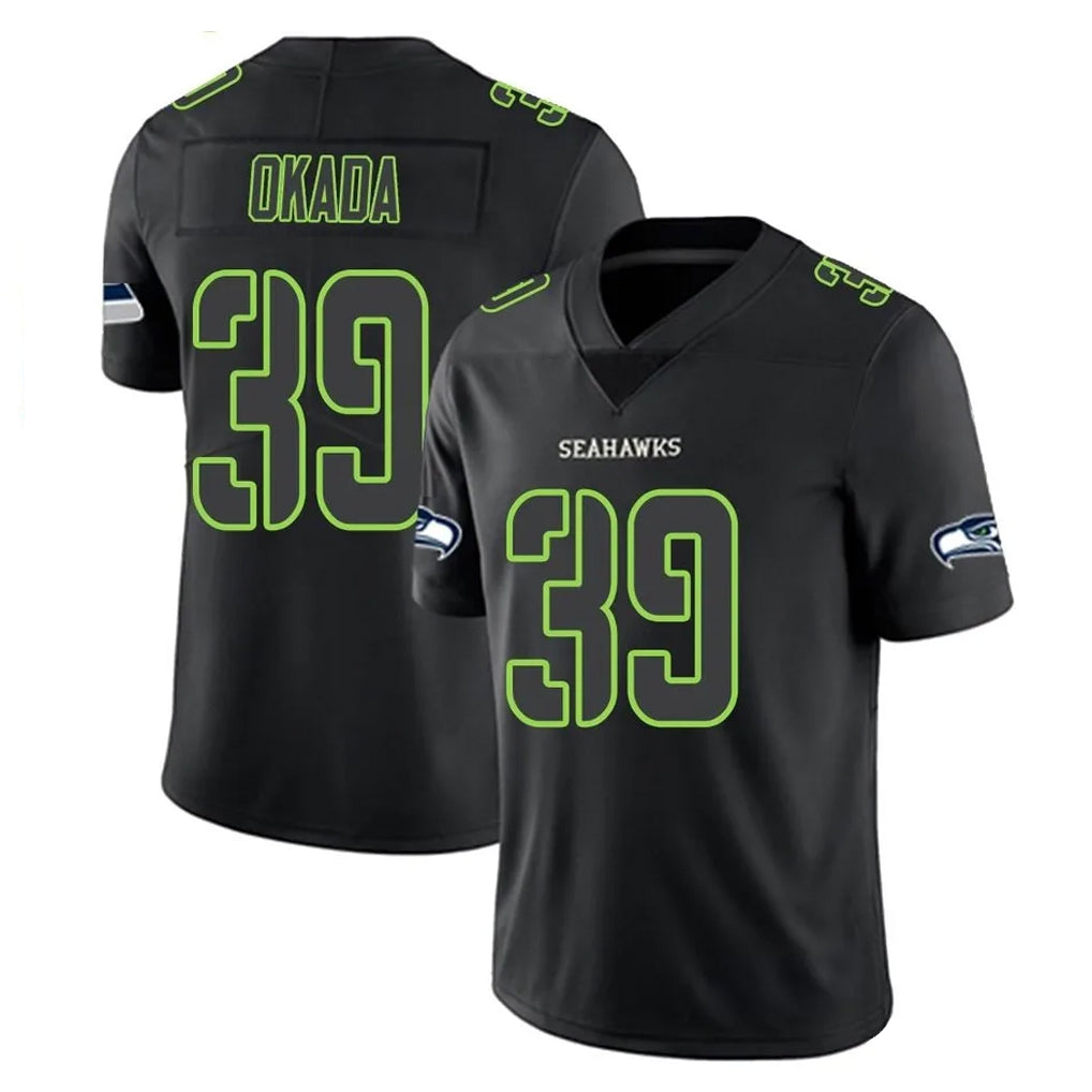 S.Seahawks #39 Ty Okada Player Black Impact Limited Home Game BALCE Stitched Jerseys