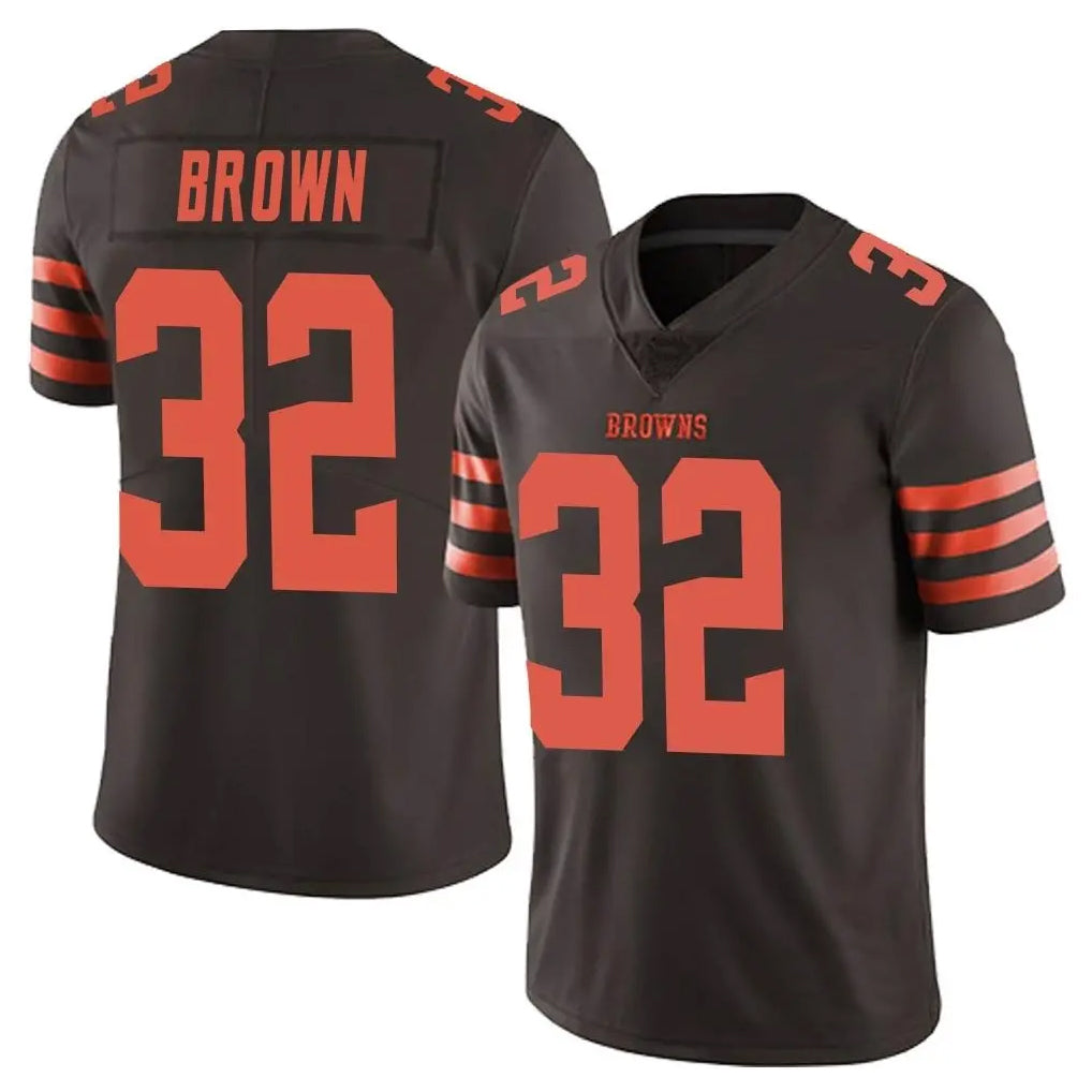 C.Browns #32 Jim Brown Player Browns Color Rush Limited Home Game BALCE Stitched Jerseys