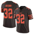 C.Browns #32 Jim Brown Player Browns Color Rush Limited Home Game BALCE Stitched Jerseys