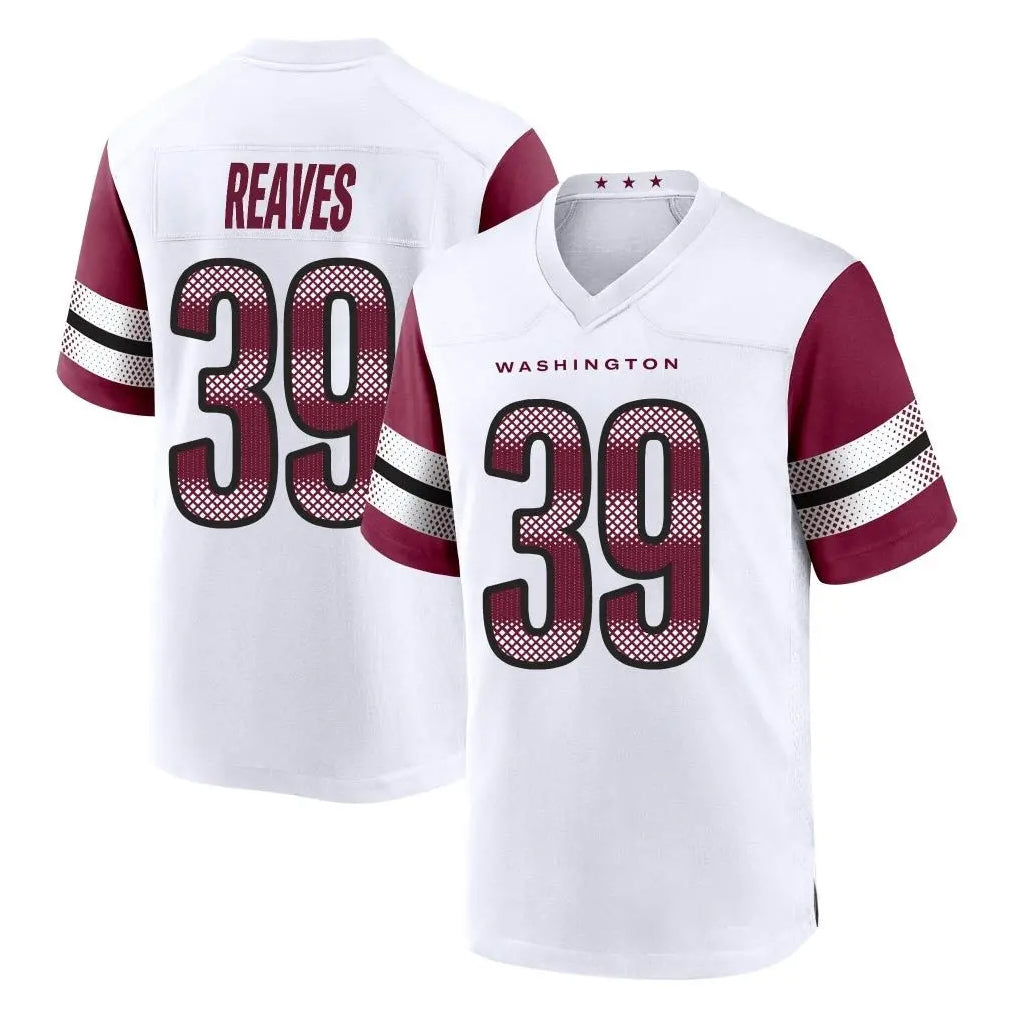 W.Commanders #39 Jeremy Reaves Player White Game Home BALCE Stitched Jerseys