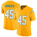 LA.Chargers #45 Tuli Tuipulotu Player Gold Limited Vapor F.U.S.E. Home Game BALCE Stitched Jerseys