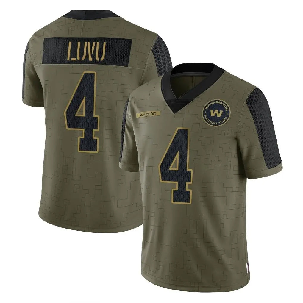 W.Commanders #4 Frankie Luvu Player Olive Salute To Service Limited Game BALCE Stitched Jerseys