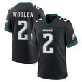 P.Eagles #2 Riq Woolen Player Black Game Home BALCE Stitched Jerseys