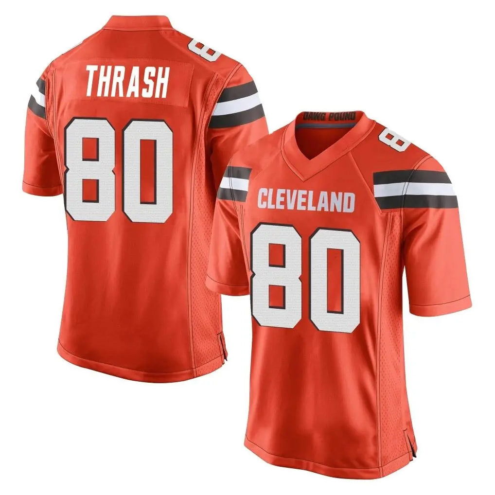 C.Browns #80 Jamari Thrash Player Orange Vapor Limited Home Game BALCE Stitched Jerseys