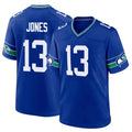 S.Seahawks #13 Ernest Jones IV Player Royal Throwback Home Game BALCE Stitched Jerseys
