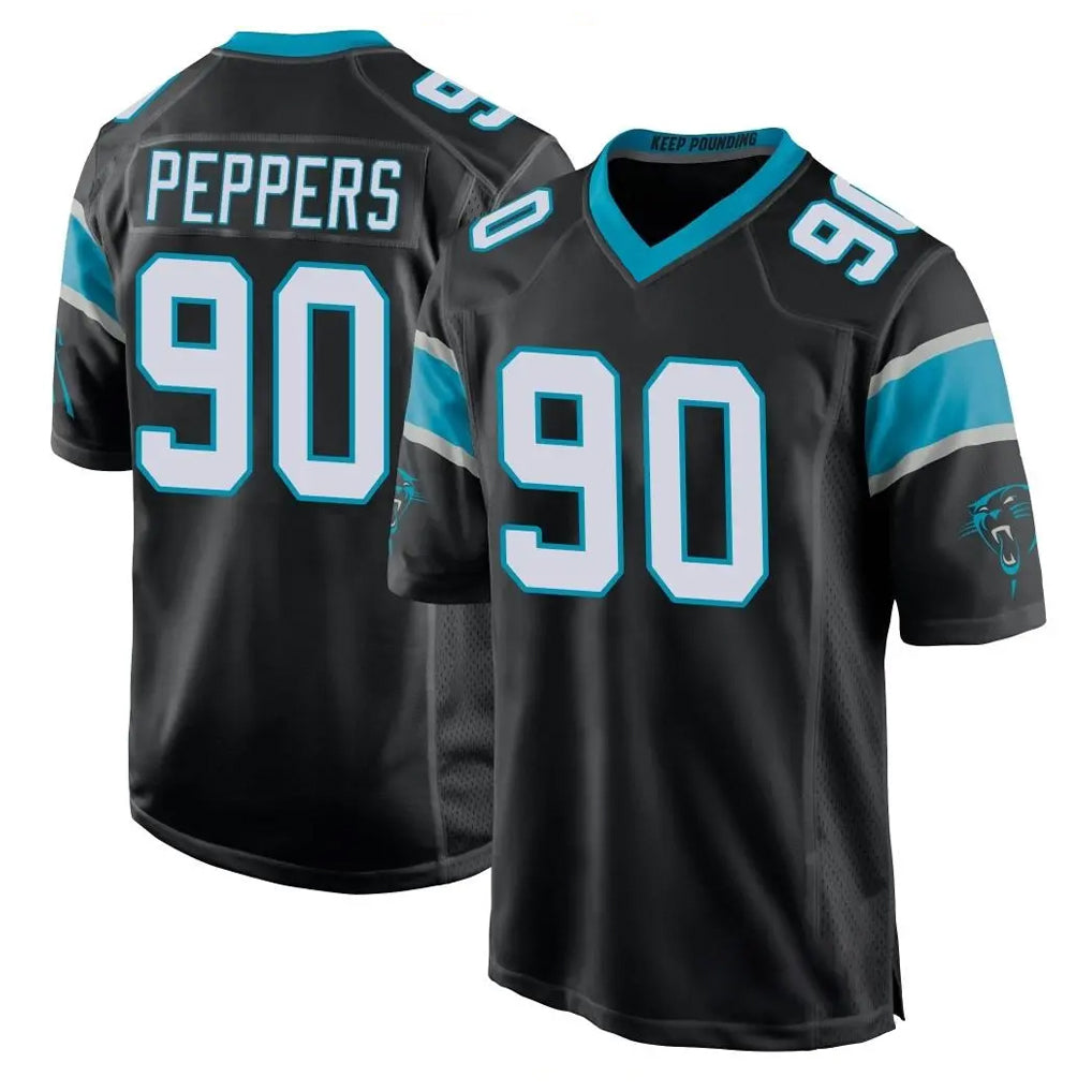 C.Panthers #90 Julius Peppers Player Black Game BALCE Stitched Jerseys