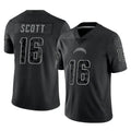 LA.Chargers #16 J.K. Scott Player Black Limited Reflective Home Game BALCE Stitched Jerseys