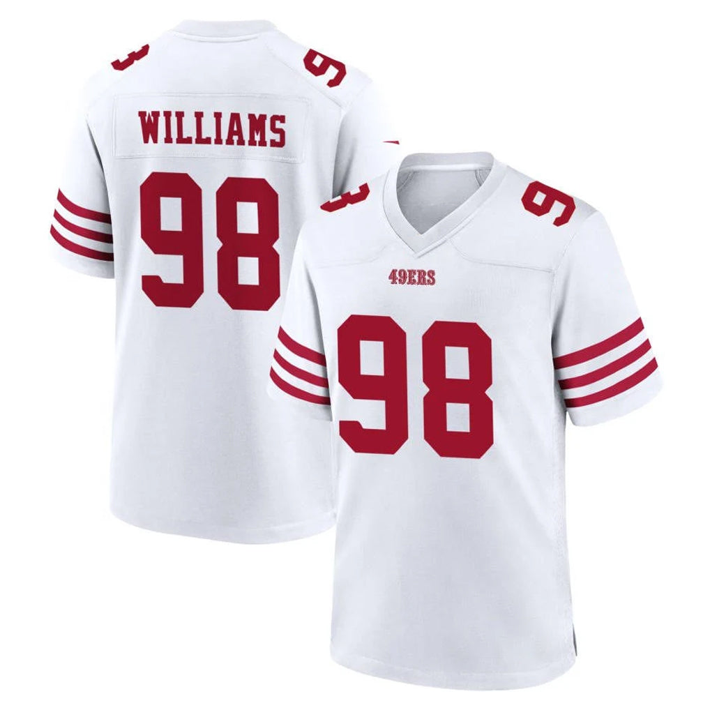 SF.49ers #98 Mykel Williams Player White Game Home BALCE Stitched Jerseys