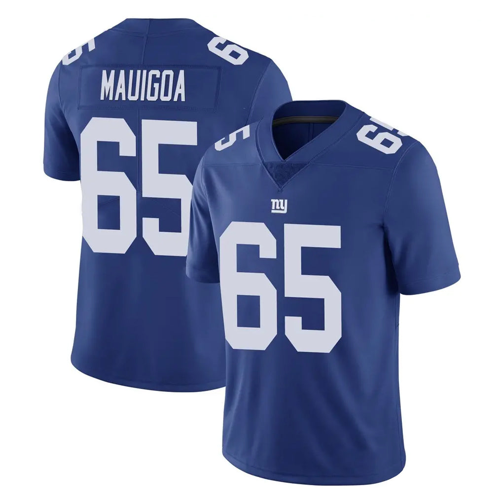 NY.Giants #65 Francis Mauigoa Player Royal Limited Vapor Untouchable Home Game BALCE Stitched Jerseys