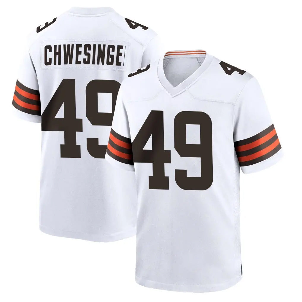 C.Browns #49 Carson Schwesinger Player White Home Game BALCE Stitched Jerseys