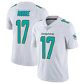 M.Dolphins #17 Trey Moore Player White Limited Vapor Untouchable Home Game BALCE Stitched Jerseys